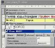 Рис. 5. Настройка в "Конструкторе" поля для отображения порядкового номера